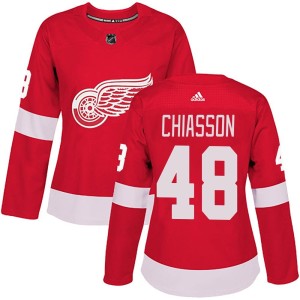 Women's Detroit Red Wings Alex Chiasson Adidas Authentic Home Jersey - Red