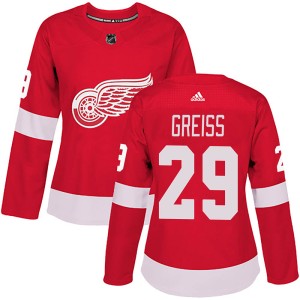 Women's Detroit Red Wings Thomas Greiss Adidas Authentic Home Jersey - Red