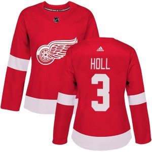Women's Detroit Red Wings Justin Holl Adidas Authentic Home Jersey - Red