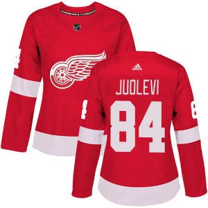 Women's Detroit Red Wings Olli Juolevi Adidas Authentic Home Jersey - Red