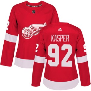 Women's Detroit Red Wings Marco Kasper Adidas Authentic Home Jersey - Red
