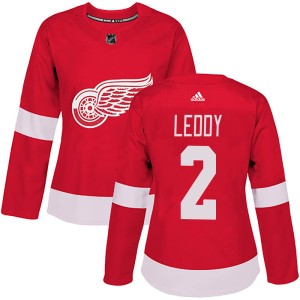 Women's Detroit Red Wings Nick Leddy Adidas Authentic Home Jersey - Red