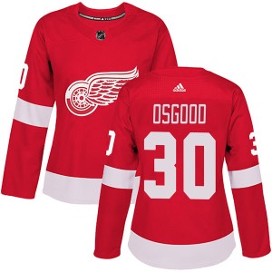 Women's Detroit Red Wings Chris Osgood Adidas Authentic Home Jersey - Red