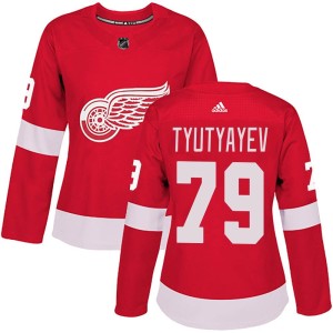 Women's Detroit Red Wings Kirill Tyutyayev Adidas Authentic Home Jersey - Red
