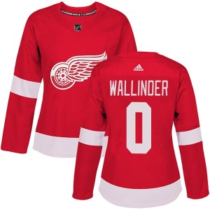 Women's Detroit Red Wings William Wallinder Adidas Authentic Home Jersey - Red