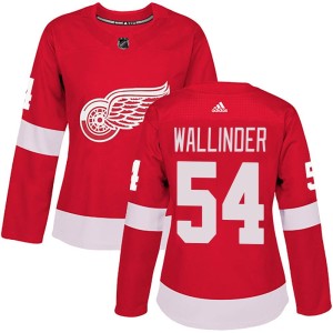 Women's Detroit Red Wings William Wallinder Adidas Authentic Home Jersey - Red