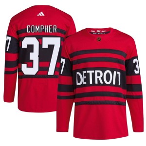 Youth Detroit Red Wings J.T. Compher Adidas Authentic Reverse Retro 2.0 Jersey - Red