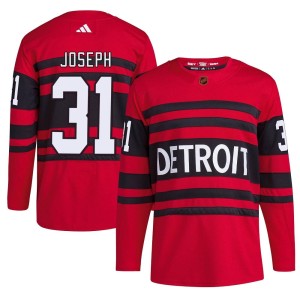 Youth Detroit Red Wings Curtis Joseph Adidas Authentic Reverse Retro 2.0 Jersey - Red