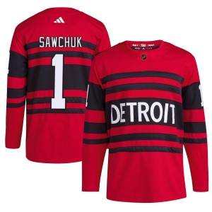 Youth Detroit Red Wings Terry Sawchuk Adidas Authentic Reverse Retro 2.0 Jersey - Red