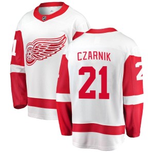 Men's Detroit Red Wings Austin Czarnik Fanatics Branded Breakaway Away Jersey - White