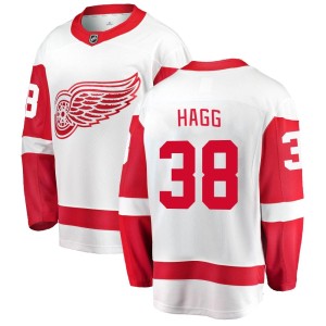 Men's Detroit Red Wings Robert Hagg Fanatics Branded Breakaway Away Jersey - White