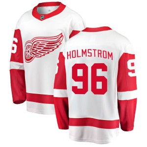 Men's Detroit Red Wings Tomas Holmstrom Fanatics Branded Breakaway Away Jersey - White