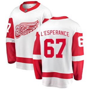 Men's Detroit Red Wings Joel L'Esperance Fanatics Branded Breakaway Away Jersey - White