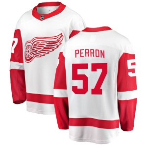 Men's Detroit Red Wings David Perron Fanatics Branded Breakaway Away Jersey - White