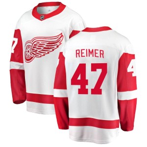 Men's Detroit Red Wings James Reimer Fanatics Branded Breakaway Away Jersey - White