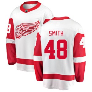 Men's Detroit Red Wings Givani Smith Fanatics Branded Breakaway Away Jersey - White