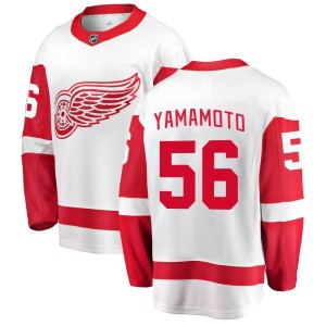 Men's Detroit Red Wings Kailer Yamamoto Fanatics Branded Breakaway Away Jersey - White