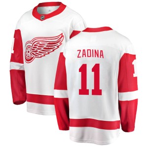 Men's Detroit Red Wings Filip Zadina Fanatics Branded Breakaway Away Jersey - White