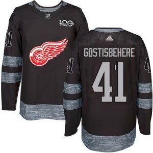 Men's Detroit Red Wings Shayne Gostisbehere Authentic 1917-2017 100th Anniversary Jersey - Black