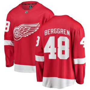 Men's Detroit Red Wings Jonatan Berggren Fanatics Branded Breakaway Home Jersey - Red