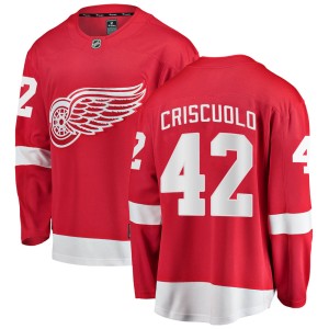Men's Detroit Red Wings Kyle Criscuolo Fanatics Branded Breakaway Home Jersey - Red