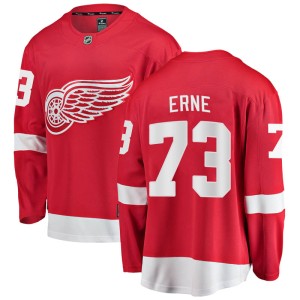Men's Detroit Red Wings Adam Erne Fanatics Branded Breakaway Home Jersey - Red