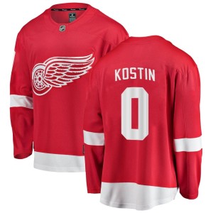 Men's Detroit Red Wings Klim Kostin Fanatics Branded Breakaway Home Jersey - Red