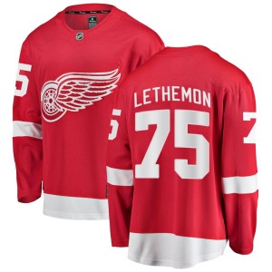 Men's Detroit Red Wings John Lethemon Fanatics Branded Breakaway Home Jersey - Red