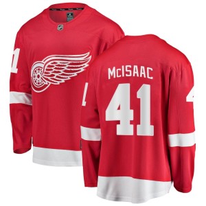 Men's Detroit Red Wings Jared McIsaac Fanatics Branded Breakaway Home Jersey - Red
