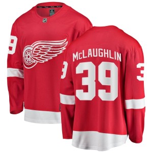 Men's Detroit Red Wings Dylan McLaughlin Fanatics Branded Breakaway Home Jersey - Red