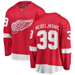 Men's Detroit Red Wings Alex Nedeljkovic Fanatics Branded Breakaway Home Jersey - Red