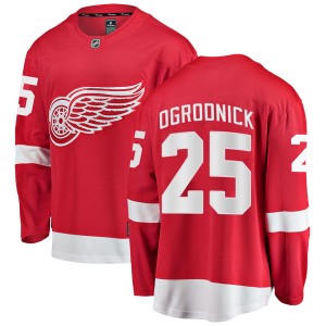 Men's Detroit Red Wings John Ogrodnick Fanatics Branded Breakaway Home Jersey - Red