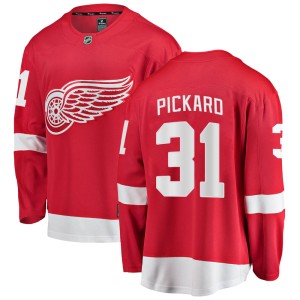 Men's Detroit Red Wings Calvin Pickard Fanatics Branded Breakaway Home Jersey - Red