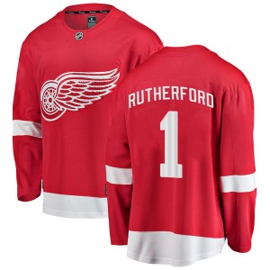 Men's Detroit Red Wings Jim Rutherford Fanatics Branded Breakaway Home Jersey - Red