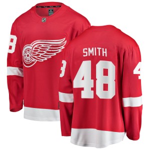 Men's Detroit Red Wings Givani Smith Fanatics Branded Breakaway Home Jersey - Red