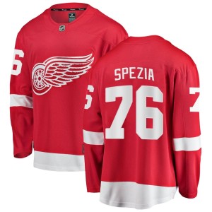 Men's Detroit Red Wings Tyler Spezia Fanatics Branded Breakaway Home Jersey - Red