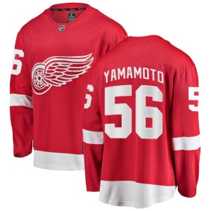 Men's Detroit Red Wings Kailer Yamamoto Fanatics Branded Breakaway Home Jersey - Red