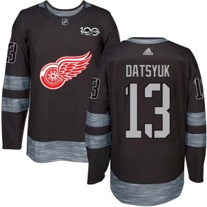 Youth Detroit Red Wings Pavel Datsyuk Authentic 1917-2017 100th Anniversary Jersey - Black