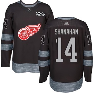Youth Detroit Red Wings Brendan Shanahan Authentic 1917-2017 100th Anniversary Jersey - Black