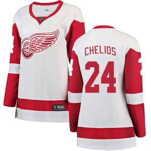 Women's Detroit Red Wings Chris Chelios Fanatics Branded Breakaway Away Jersey - White