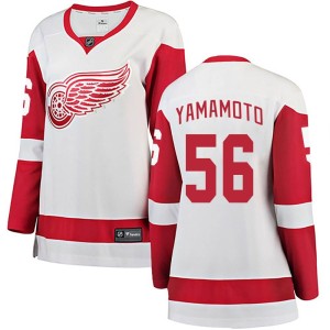 Women's Detroit Red Wings Kailer Yamamoto Fanatics Branded Breakaway Away Jersey - White