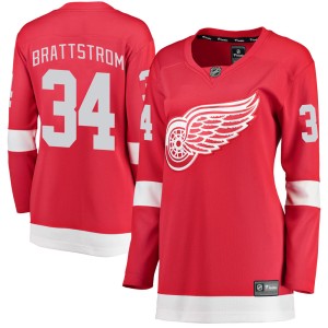 Women's Detroit Red Wings Victor Brattstrom Fanatics Branded Breakaway Home Jersey - Red