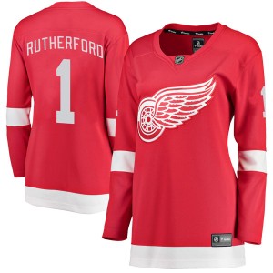 Women's Detroit Red Wings Jim Rutherford Fanatics Branded Breakaway Home Jersey - Red