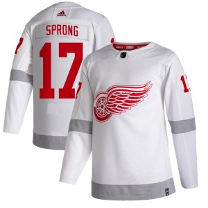 Men's Detroit Red Wings Daniel Sprong Adidas Authentic 2020/21 Reverse Retro Jersey - White