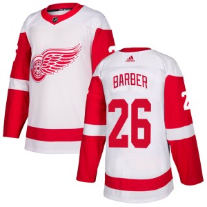 Youth Detroit Red Wings Riley Barber Adidas Authentic Jersey - White