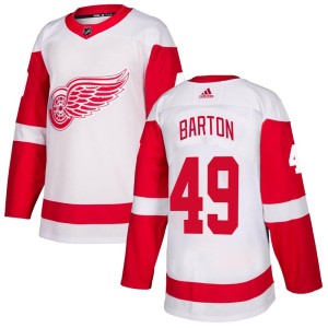 Youth Detroit Red Wings Seth Barton Adidas Authentic Jersey - White