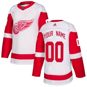 Youth Detroit Red Wings Custom Adidas Authentic ized Jersey - White