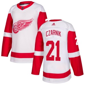 Youth Detroit Red Wings Austin Czarnik Adidas Authentic Jersey - White