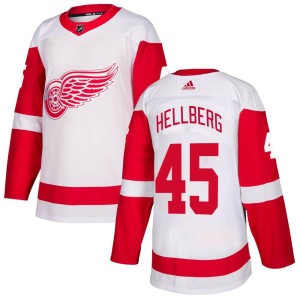 Youth Detroit Red Wings Magnus Hellberg Adidas Authentic Jersey - White