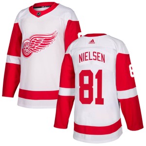 Youth Detroit Red Wings Frans Nielsen Adidas Authentic Jersey - White